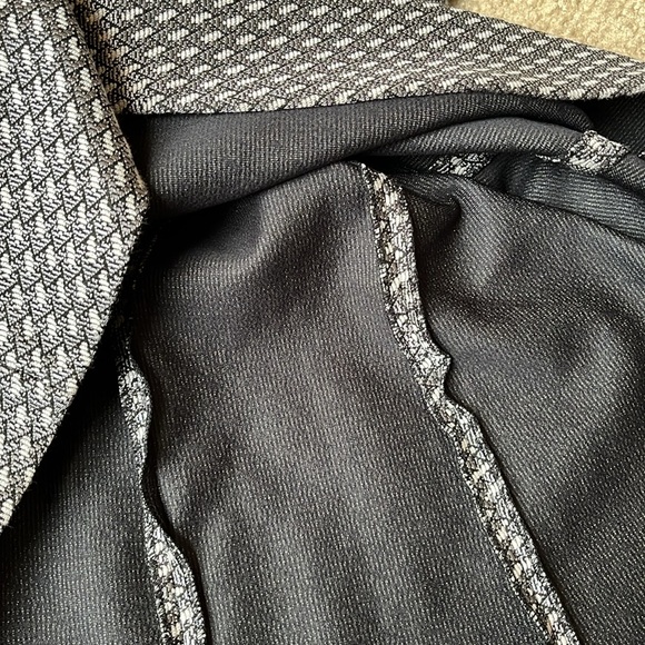 Theory Women's Trekana Circuit Knit Jacquard Silver Fit & Flare Mini Dress Sz 2 - Picture 9 of 14